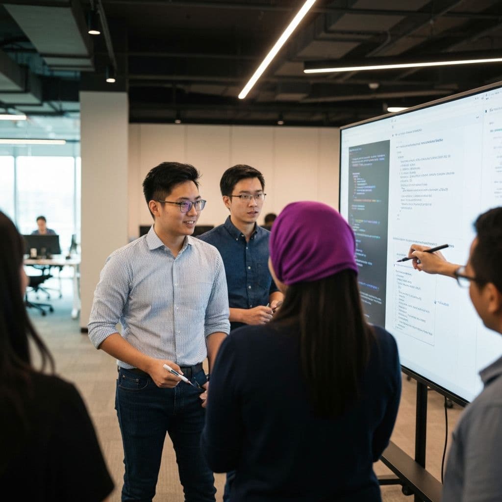 Alcura Partners team collaborating in a modern office